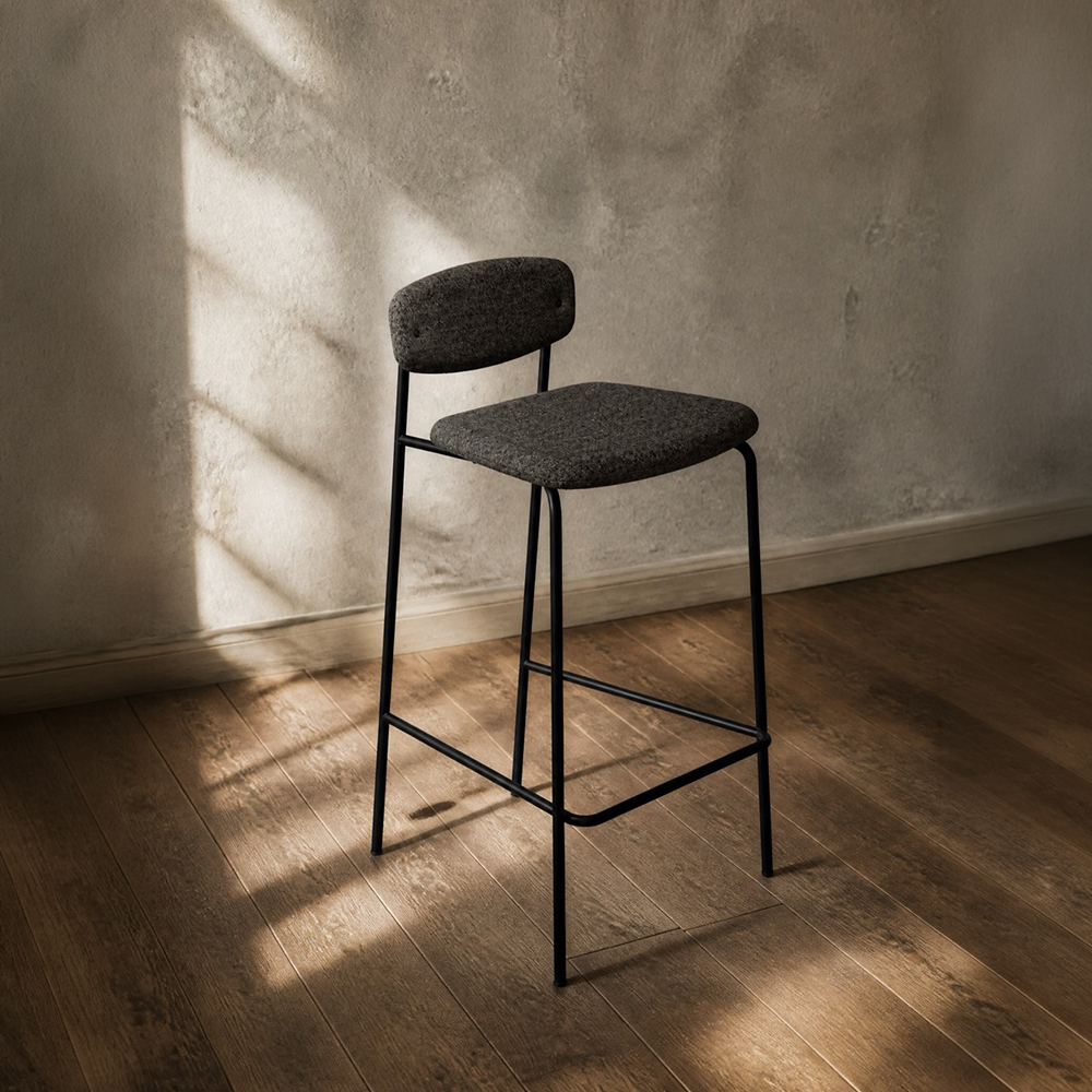 Faye Bar Stool - 4 Leg Metal - 650 in a warm contemporary interior